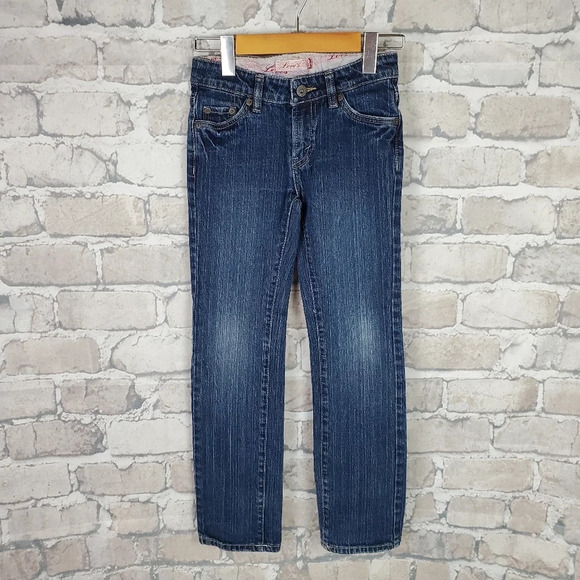 Levi's Red Tab Jeans 5 Pocket Straight Leg Size 8 Adjustable Waist Cowgirl - Picture 1 of 12